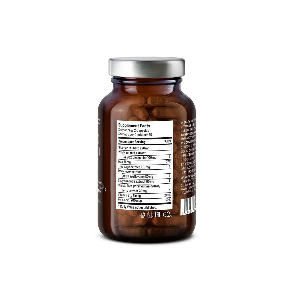 Natural Hormone Balance for Women PMS Relief with Siberian Rhubarb Wild Yam