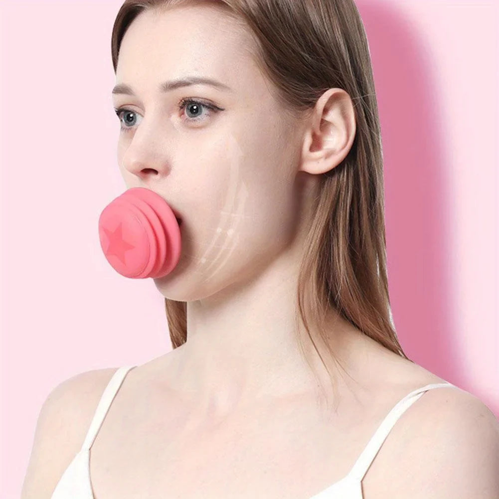 Jaw Exerciser,Double Chin Reducer,Facial Yoga for Skin Tighten Firm,Face Exerciser& Jawline Shaper, Jaw Trainer,Facial and Neck Exercise for Women and Men,Double Chin Breathing Exercise Device