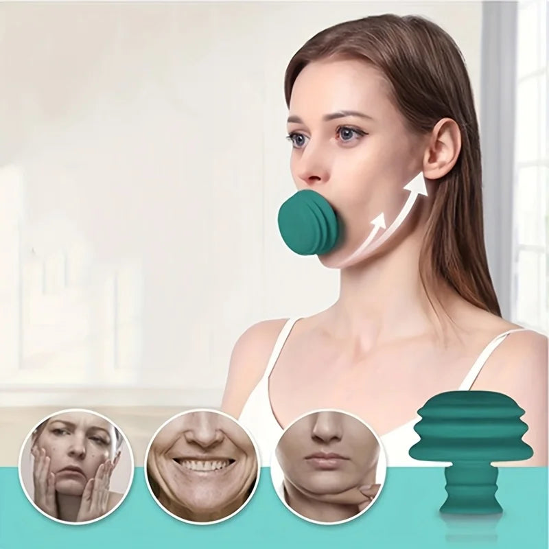 Jaw Exerciser,Double Chin Reducer,Facial Yoga for Skin Tighten Firm,Face Exerciser& Jawline Shaper, Jaw Trainer,Facial and Neck Exercise for Women and Men,Double Chin Breathing Exercise Device