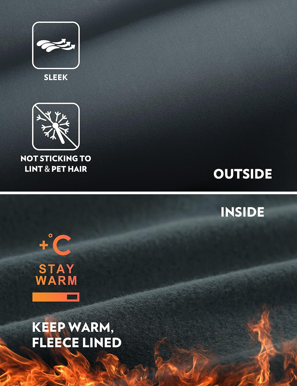 Fleece Lined Leggings 28'' - Thermal Casual Lounge Workout Yoga Womens Full Length Pants Winter Warm