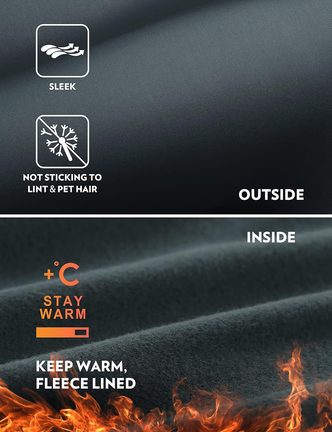 Fleece Lined Leggings 28'' - Thermal Casual Lounge Workout Yoga Womens Full Length Pants Winter Warm