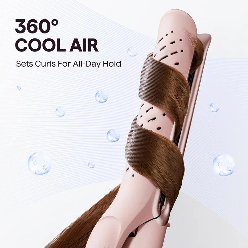 Wavytalk Whirlwind Curl, 360° Airflow Styler with 3 Air Modes & LED Display, 2-In-1 Hair Straightener and Curler with Cooling Air Vents to Lock in Style
