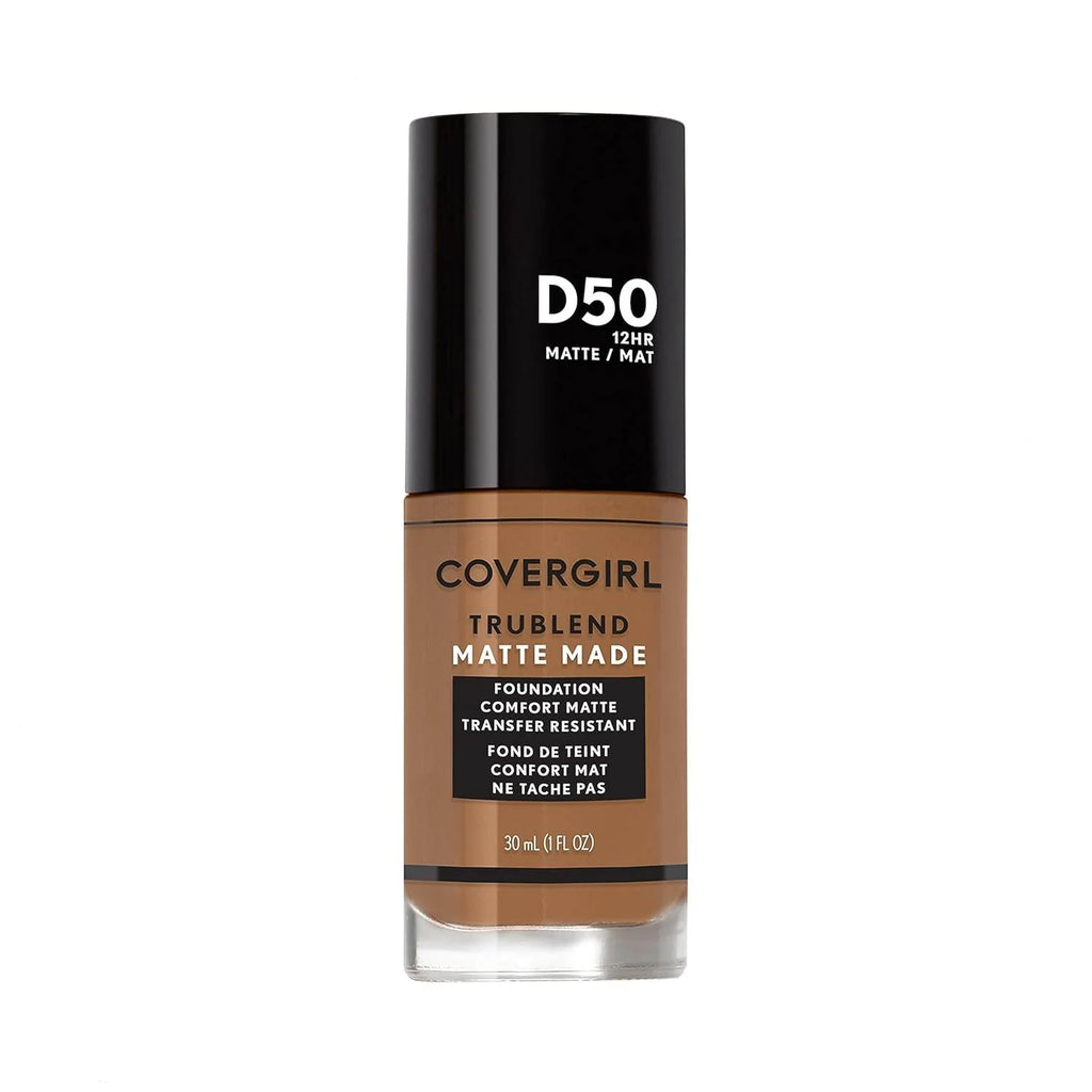 COVERGIRL Trublend Matte Made Liquid Foundation, Deep Golden D50, 1.01 Fl Oz (Pack of 1)